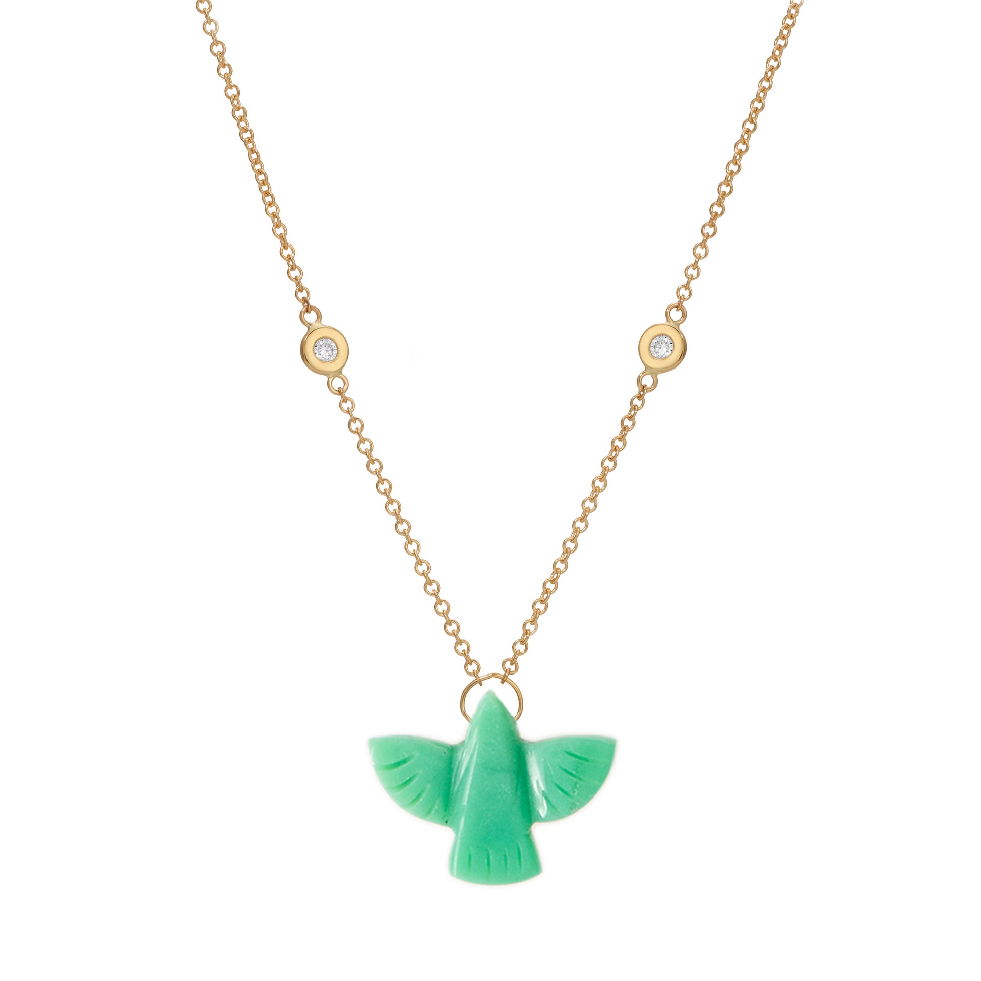 Baby Chrysoprase Thunderbird Necklace