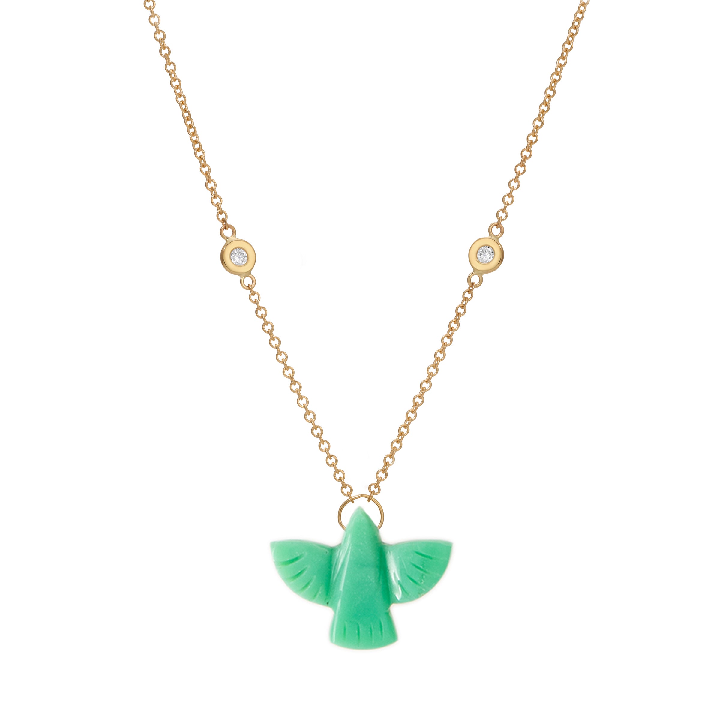 Baby Chrysoprase Thunderbird Necklace