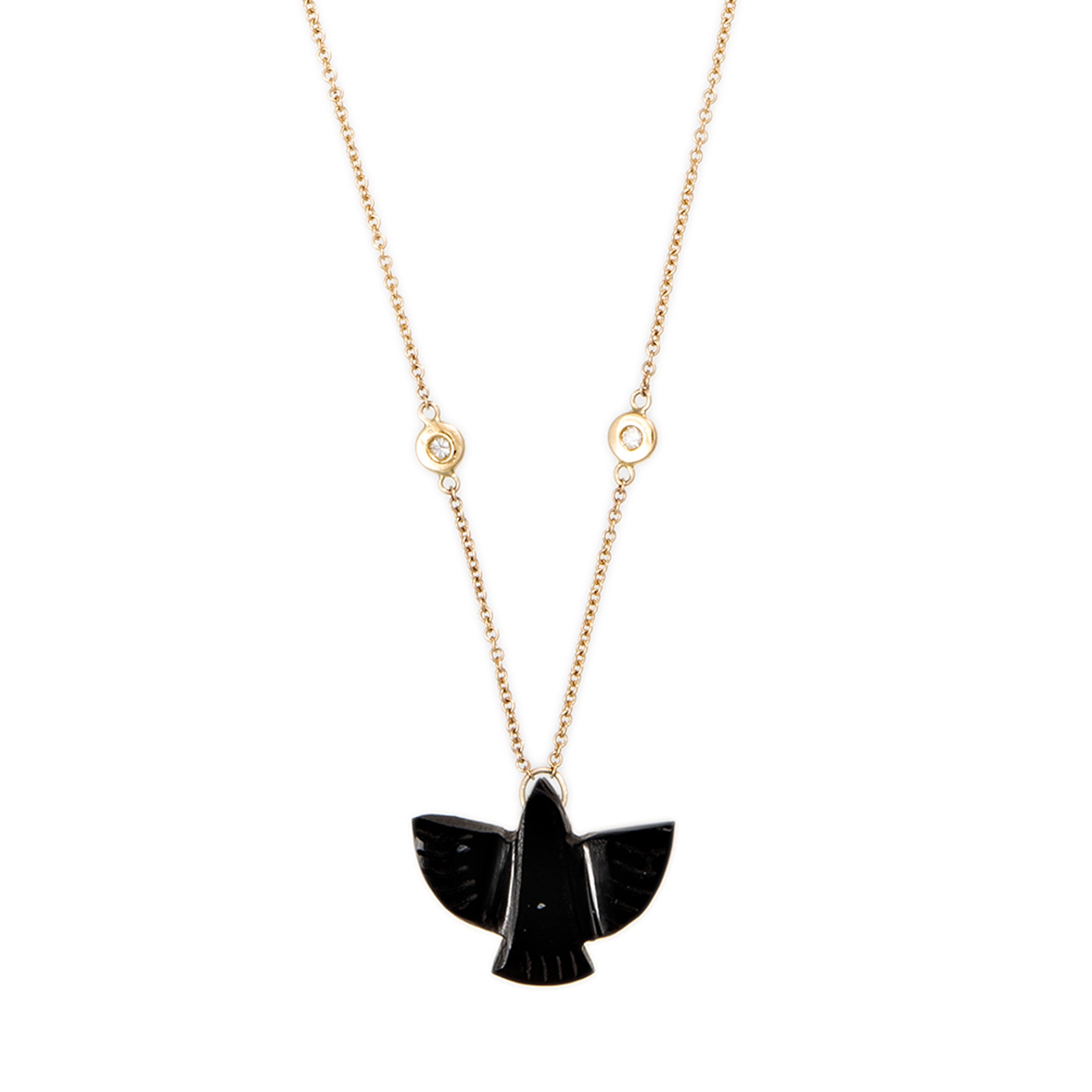Baby Onyx Thunderbird Necklace