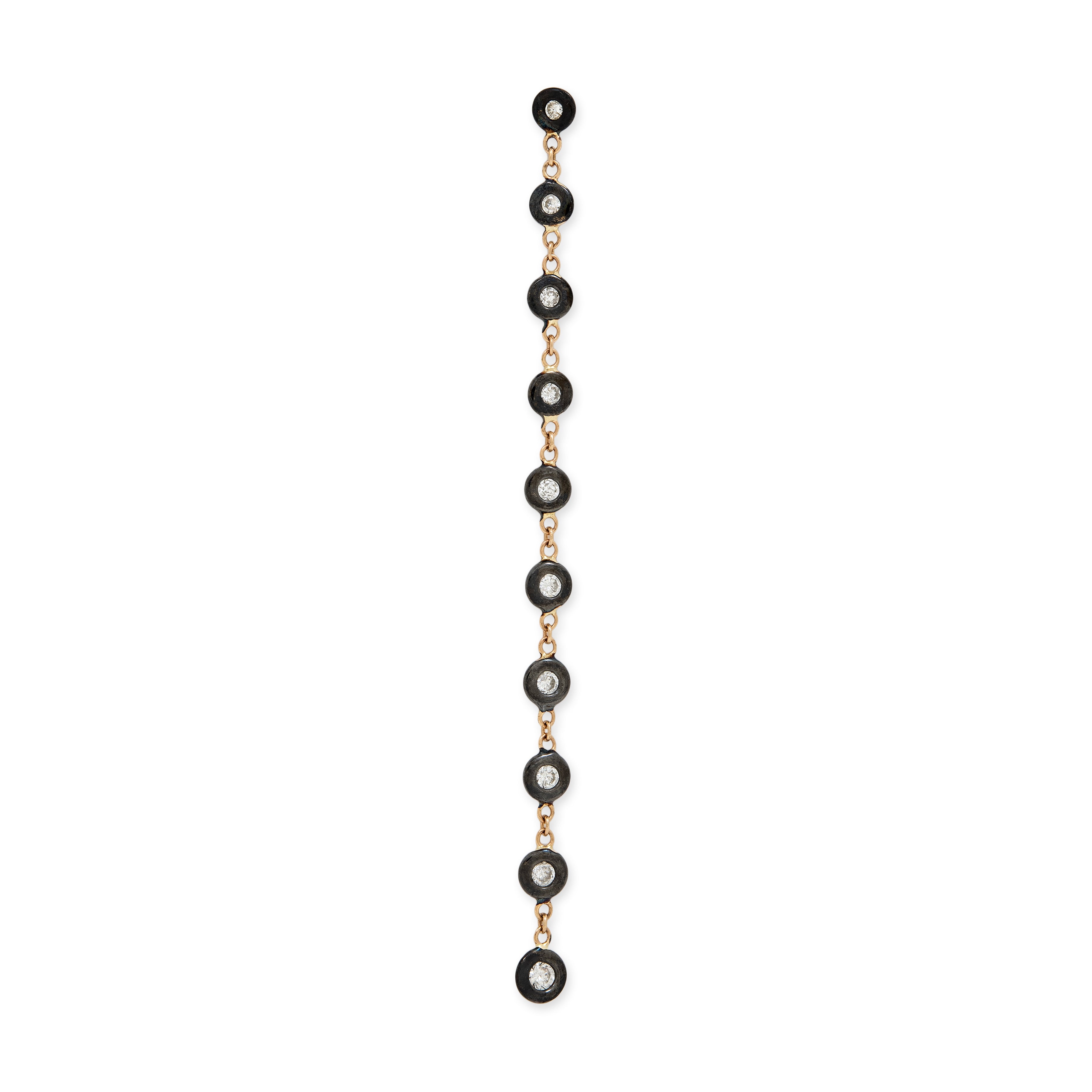 Black Rhodium 10 Diamond Drop Stud Earrings