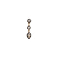 Black Rhodium Sophia 2 +1 Diamond Teardrop Drop Stud