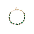 Black Rhodium Graduated Marquise + Round Sophia Emerald Bracelet