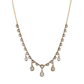 Round + Teardrop Sophia Diamond Shaker Necklace