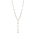 Sophia Round + Teardrop Diamond Y Necklace