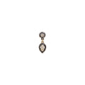 Black Rhodium Sophia 1+1 Diamond Teardrop Drop Stud