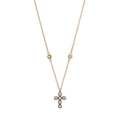 Tiny Black Rhodium Sophia Diamond Cross Necklace
