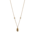 Tiny Cowri Shell Diamond Necklace