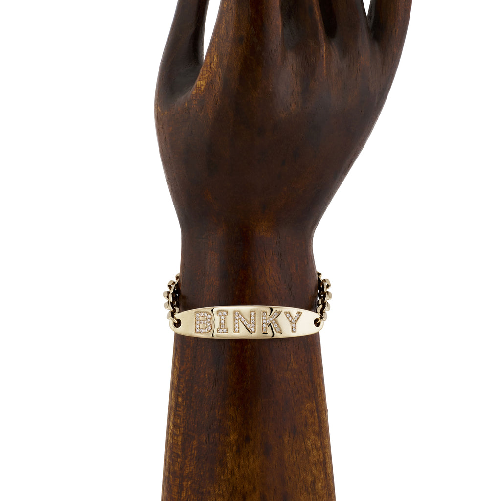 Large Personalized Pave ID Bracelet