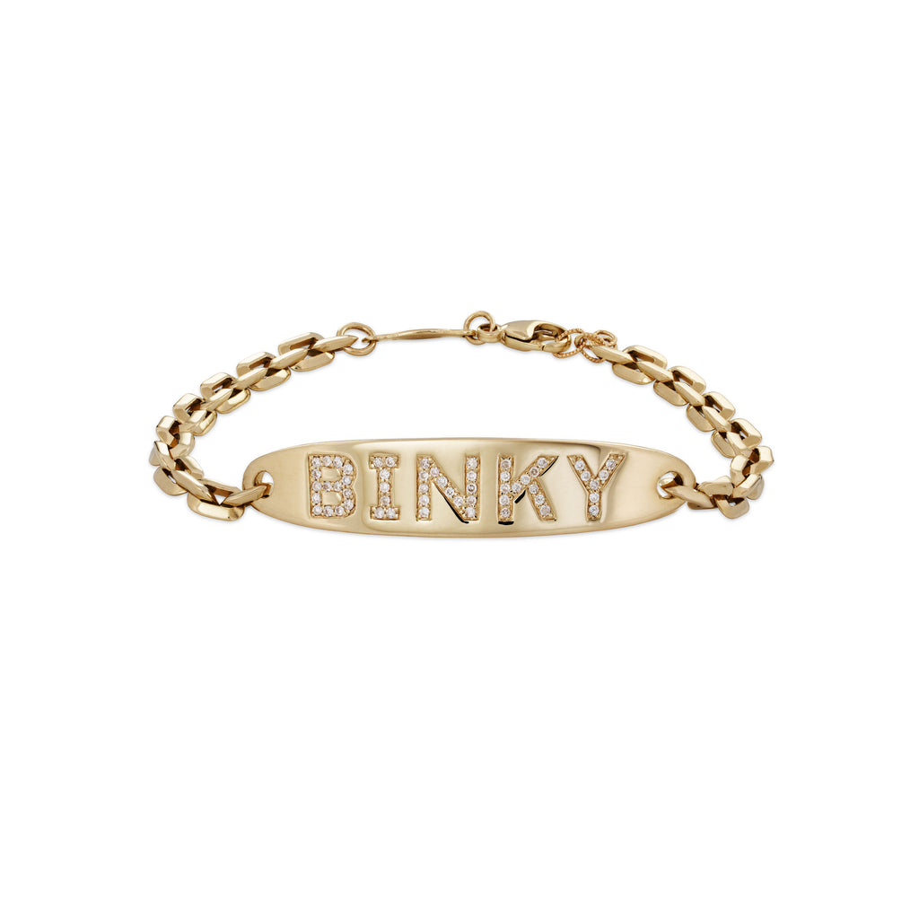 Large Personalized Pave ID Bracelet