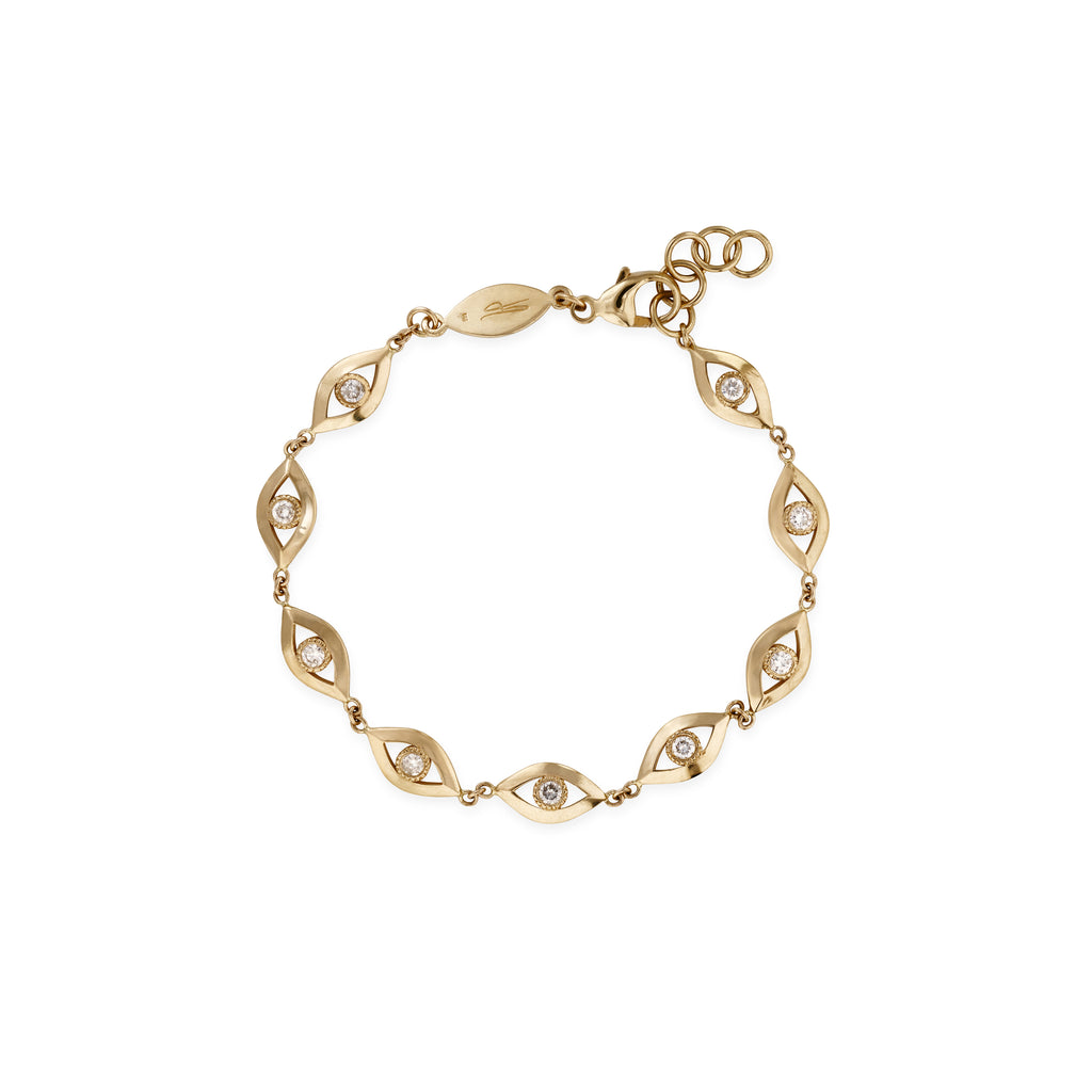Diamond Center Open Eye Bracelet