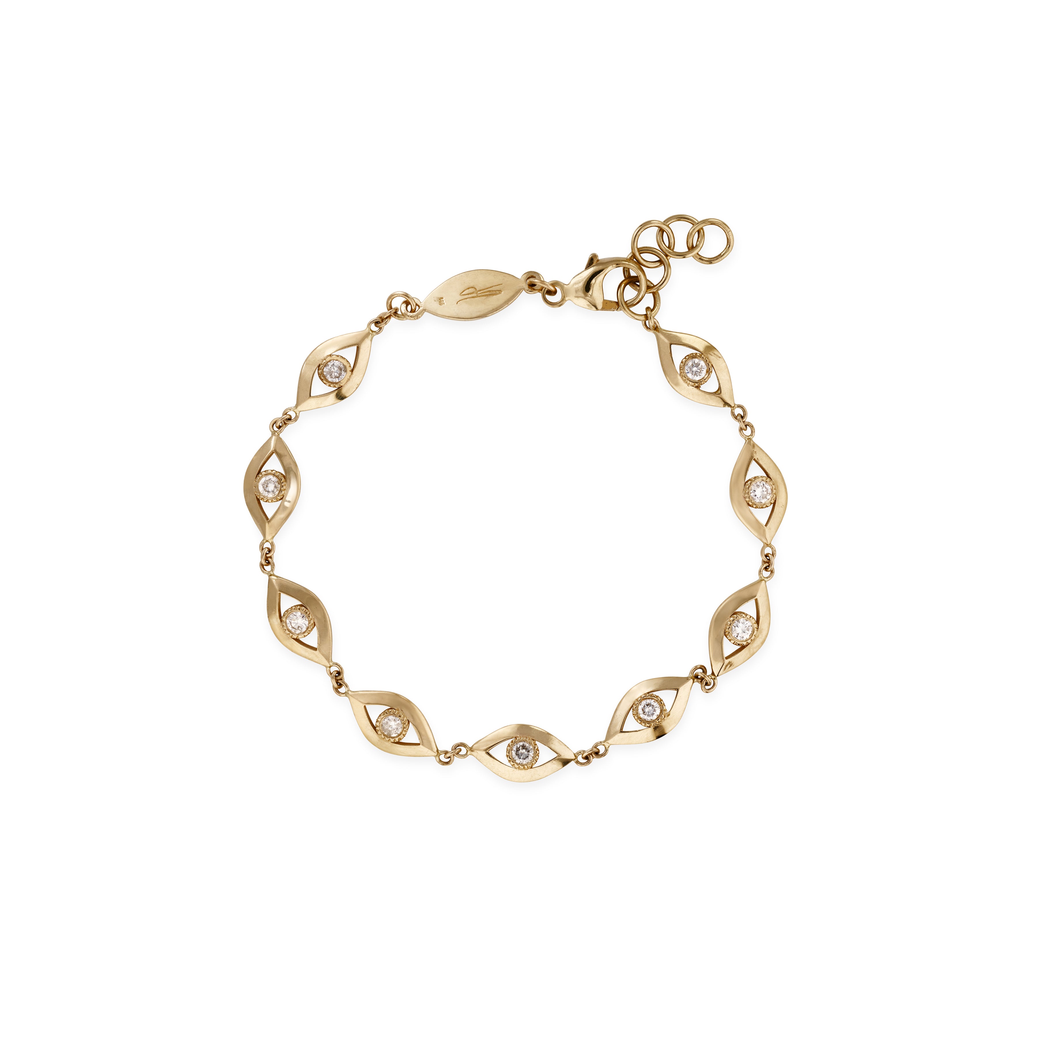 Diamond Center Open Eye Bracelet