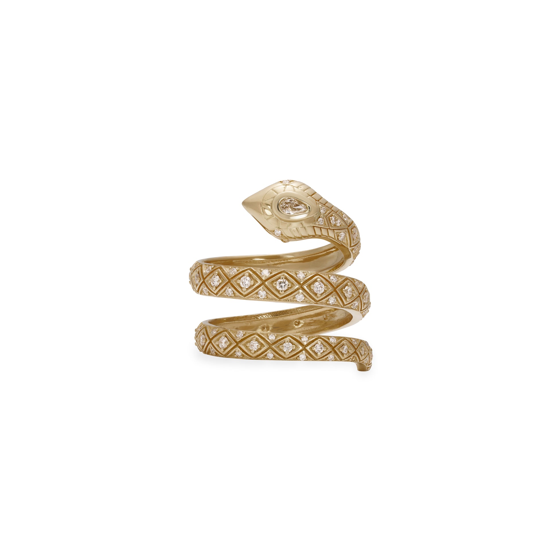 Aurora Diamond Snake Ring