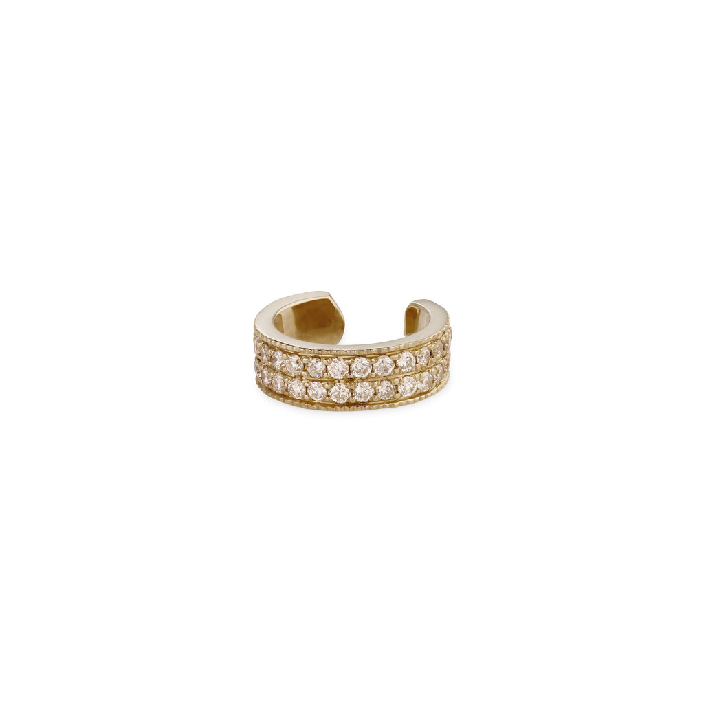 Double Row Pave Ear Cuff