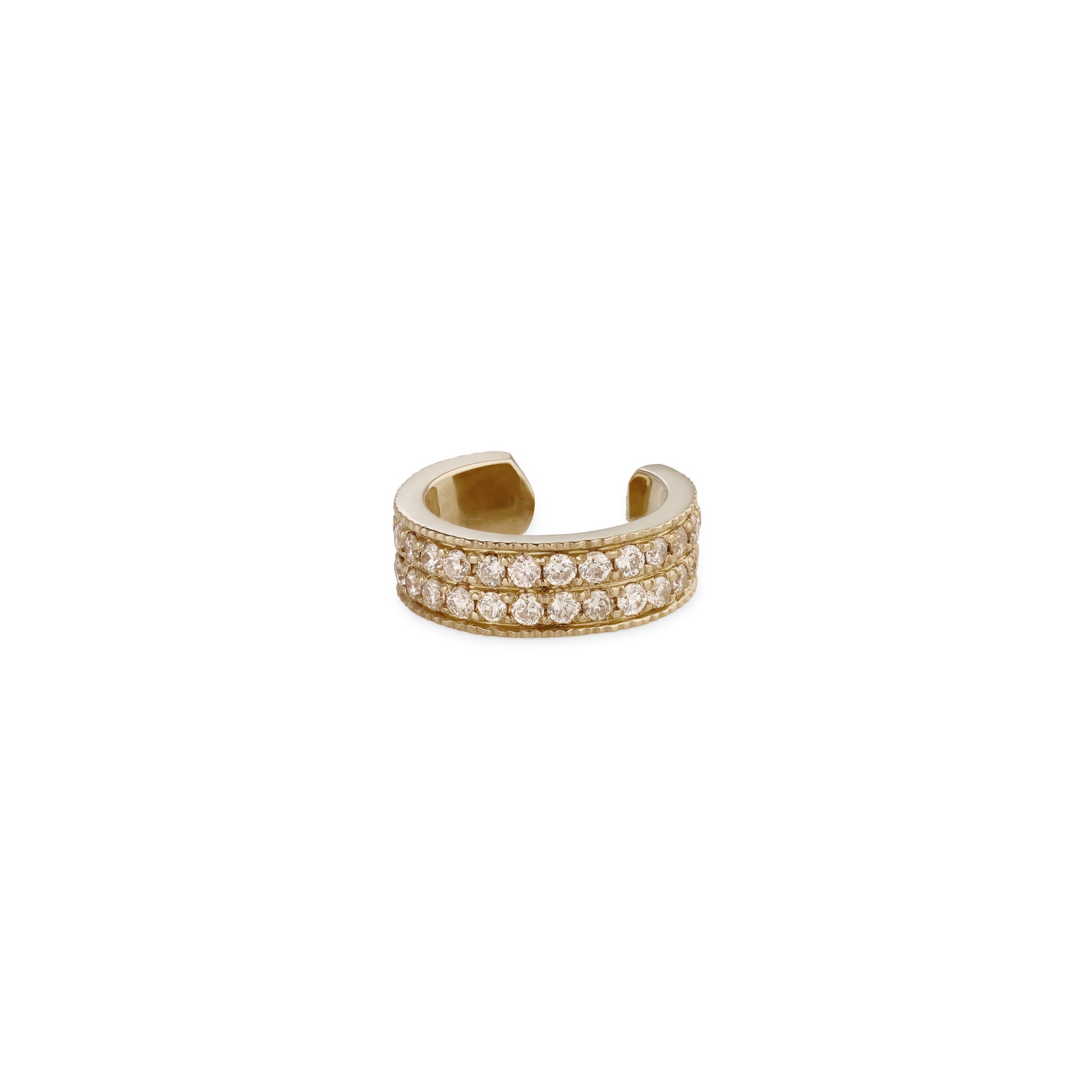Double Row Pave Ear Cuff