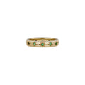 Emerald Starburst Eternity Band Ring
