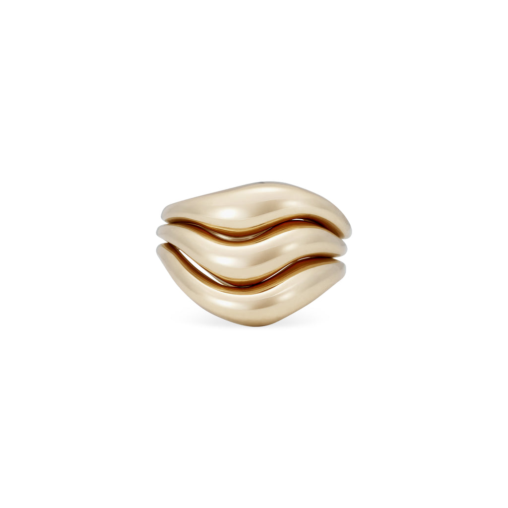 Freeform Wave Stack Rings