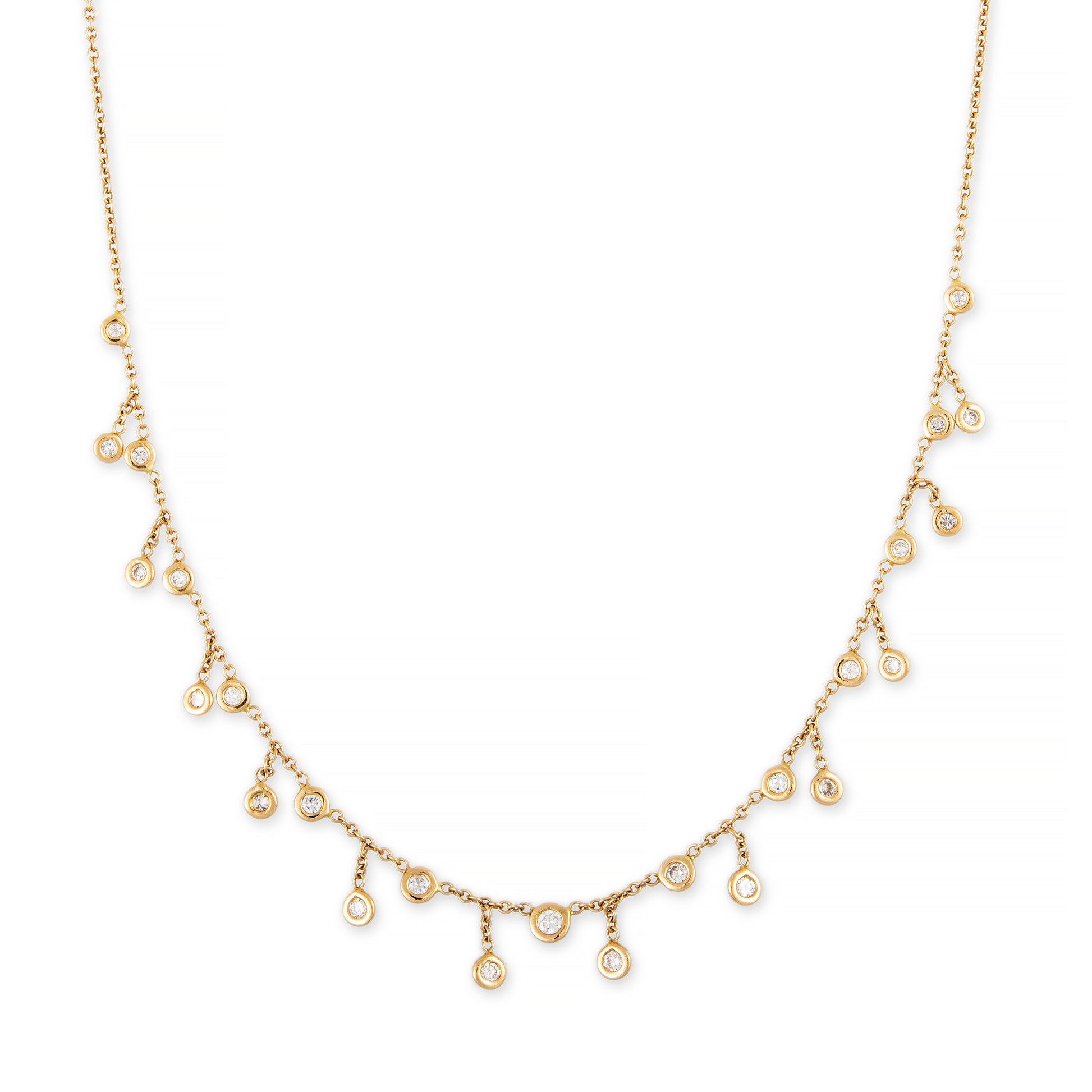 Graduated Large Diamond Shaker Necklace