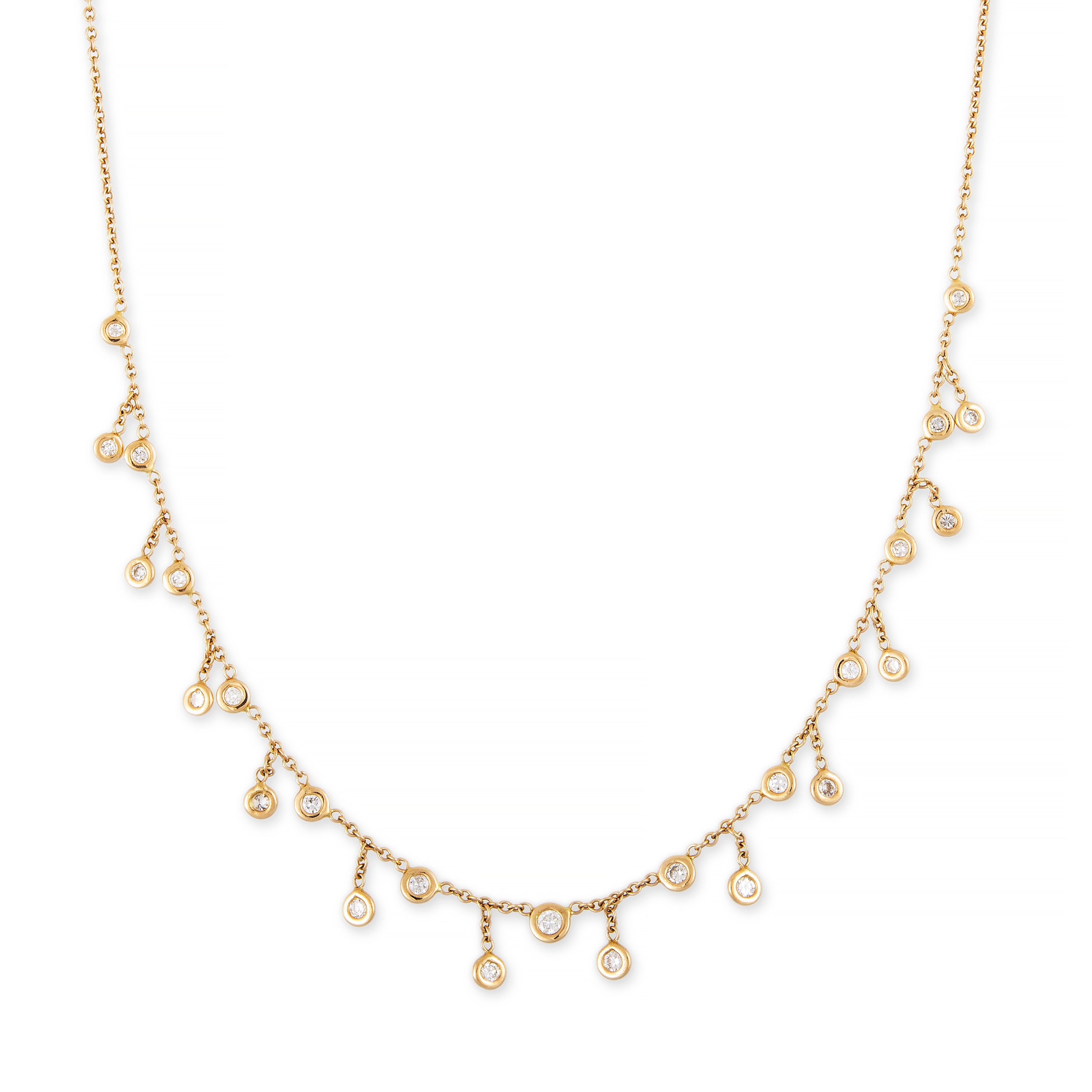Graduated Large Diamond Shaker Necklace