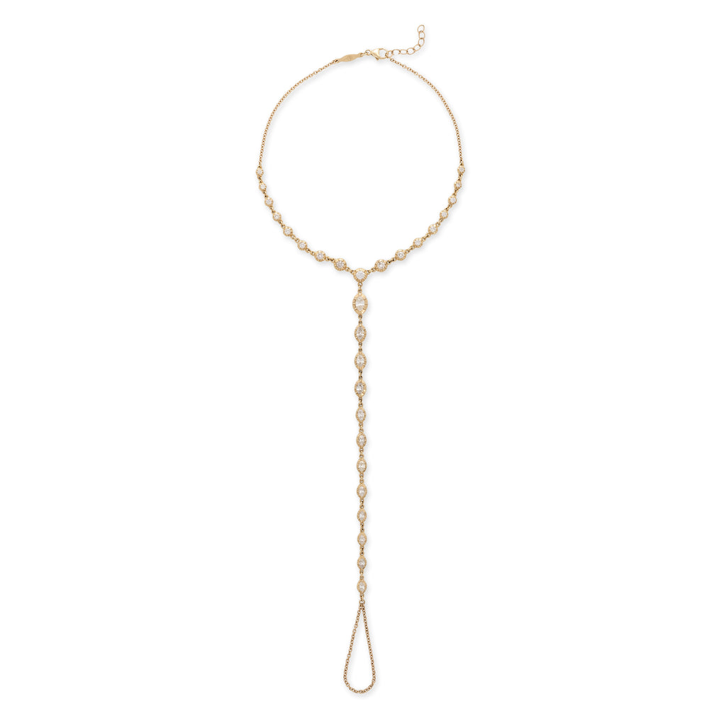 Graduated Round + Marquise Sophia Diamond Toe Anklet