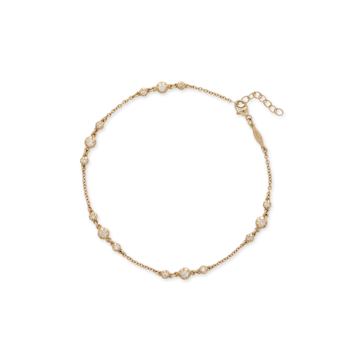 Graduated 3x5 Sophia Diamond Anklet