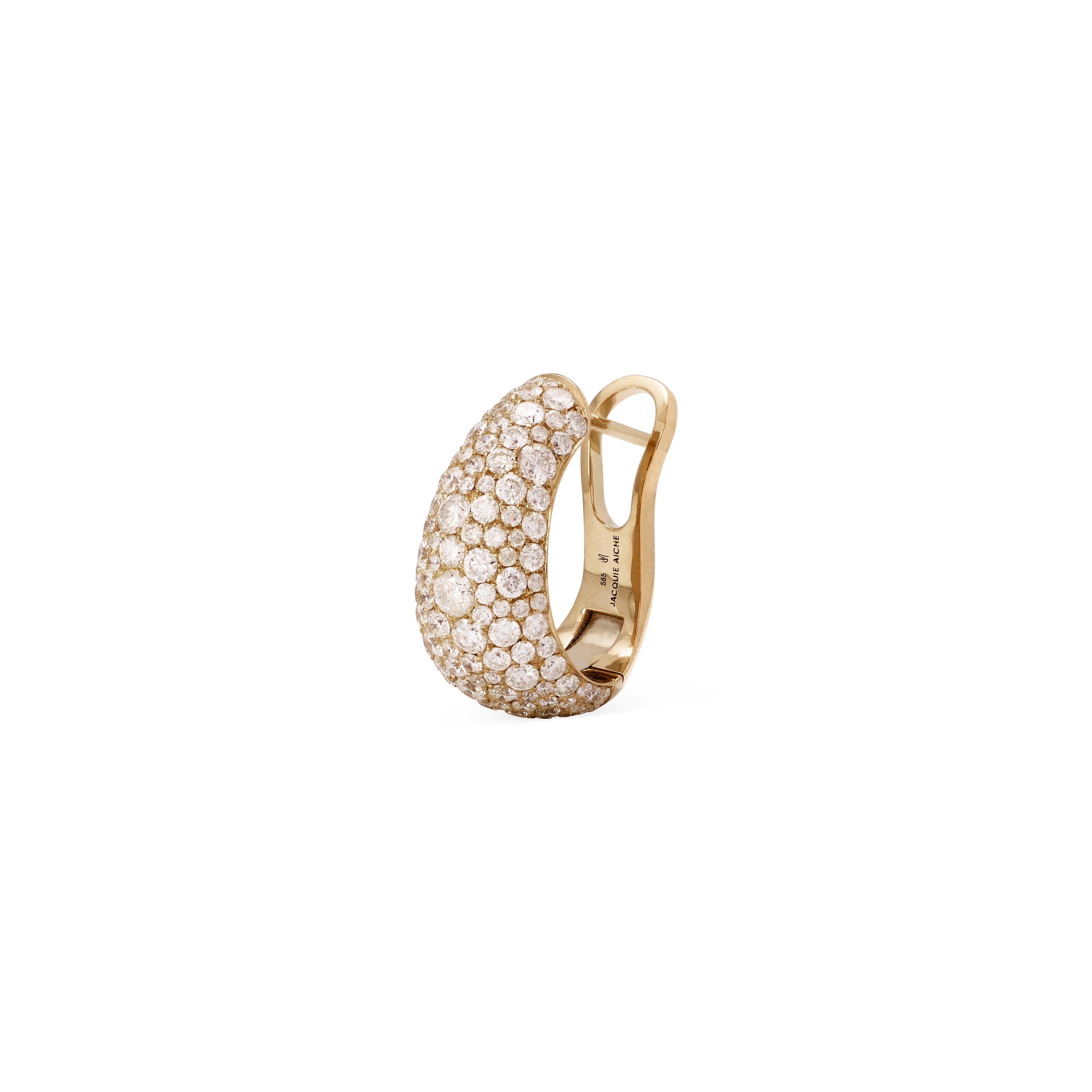 Graduated Pave Extra Thick Mini Hoop