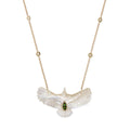 Gemstone Marquise Pearl Thunderbird Diamond Necklace