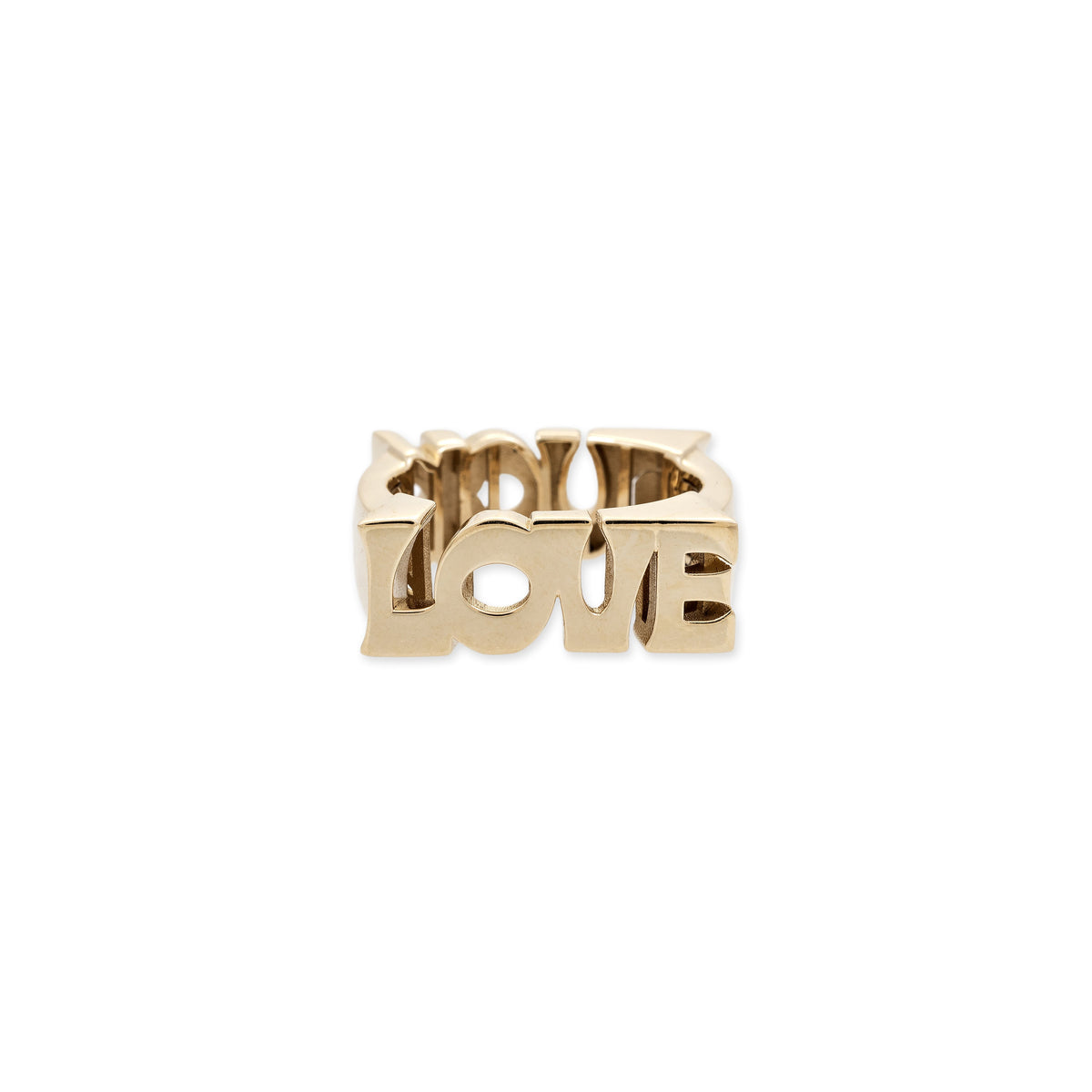 Pave Diamond Fuck & Love Groovy Ring
