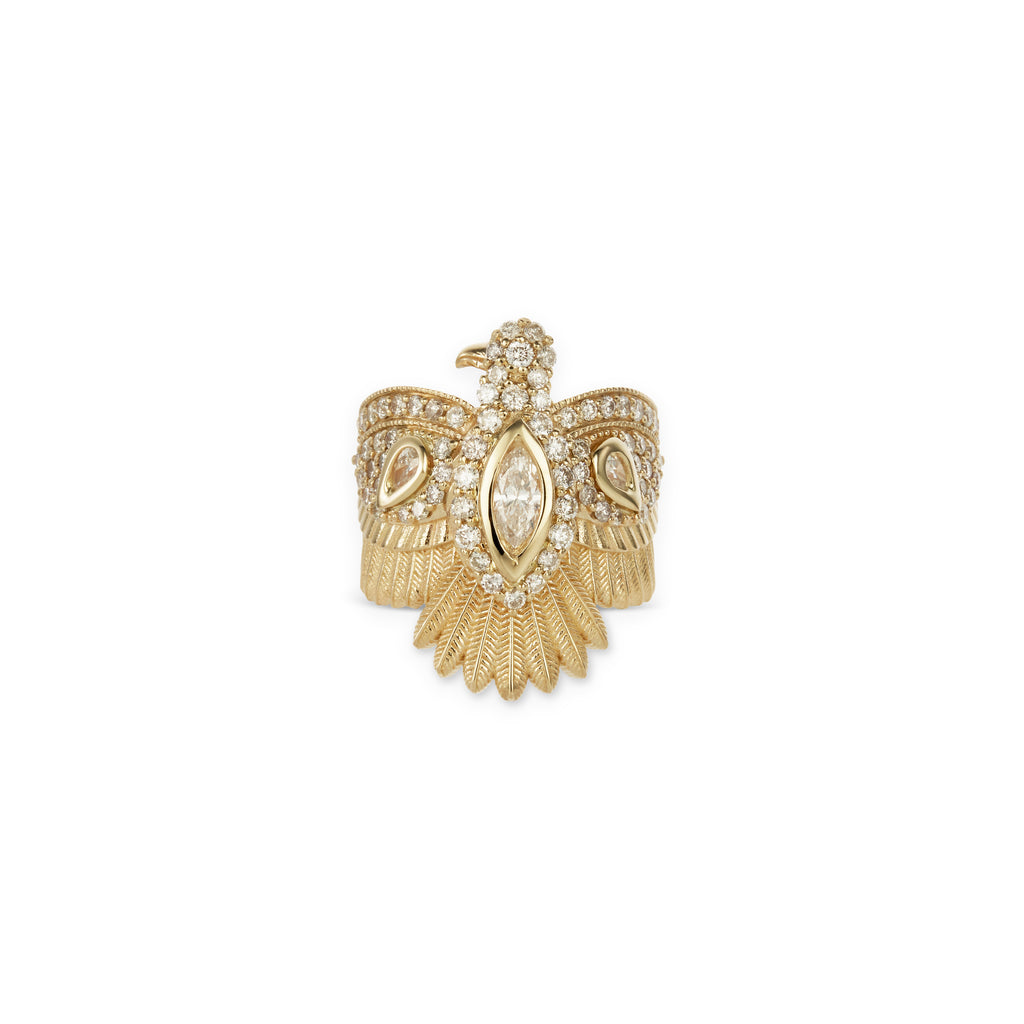 Pave Diamond Thunderbird Ring