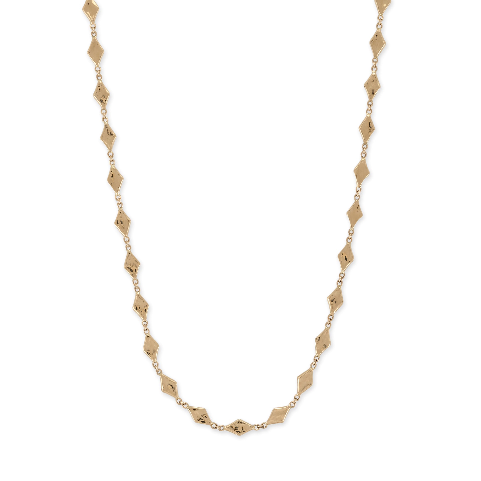 Graduated Hammered Kite Shape Choker Necklace