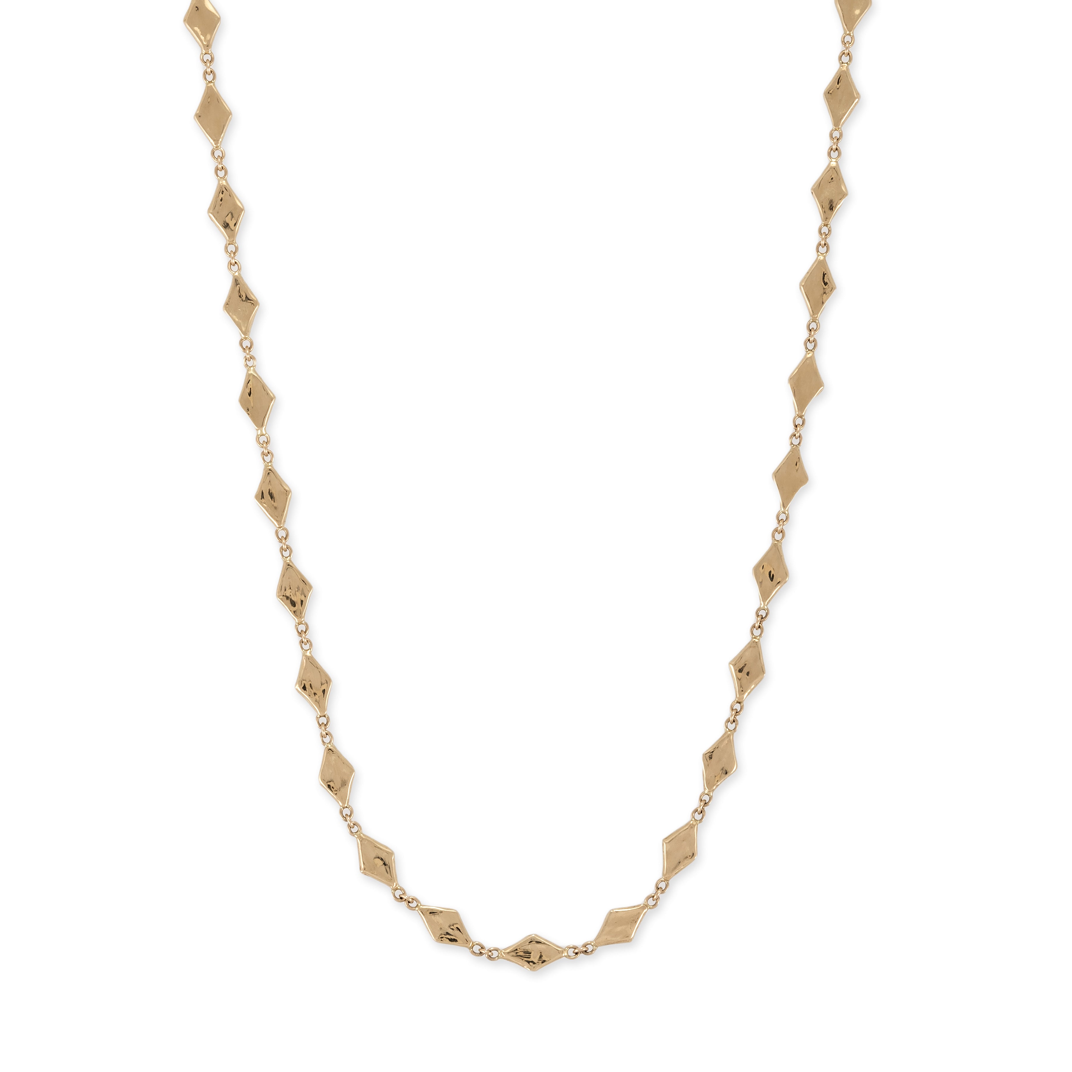 Graduated Hammered Kite Shape Choker Necklace