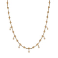 Hammered Kite Shape + Diamond Shakers Choker Necklace