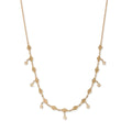 Hammered Kite Shape + Diamond Shakers Necklace