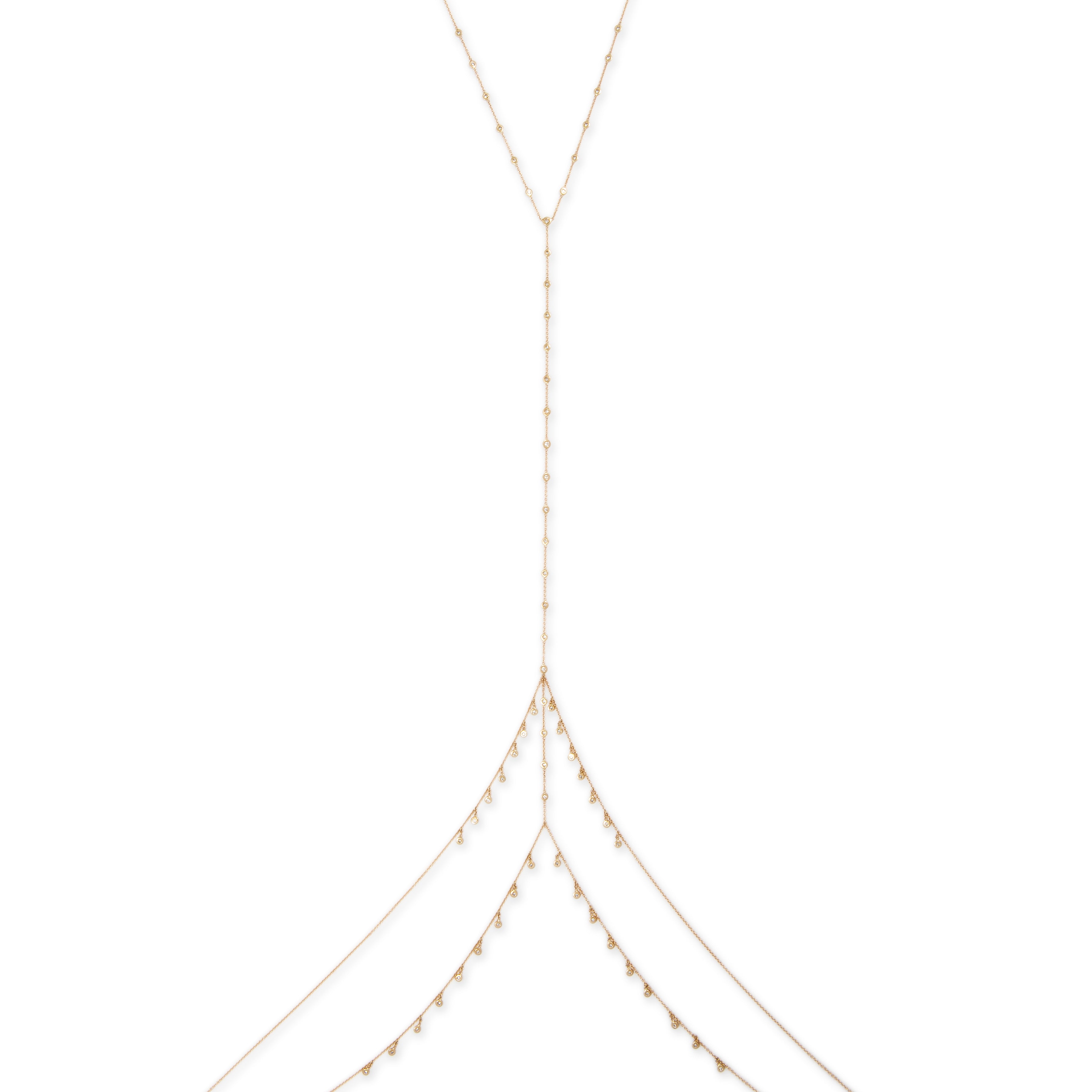 High Neck Double Row Diamond Shaker Bodychain