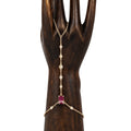 Pink Tourmaline Baguette + Sophia Diamond Finger Bracelet