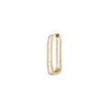 Large Rectangle Baguette Diamond Inside Out Mini Hoop