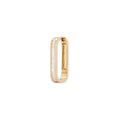Large Rectangle Baguette Diamond Mini Hoop
