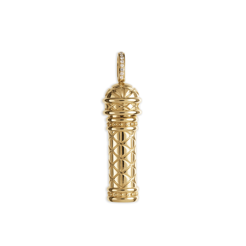 PAVE LARGE TUBE VESSEL CHARM