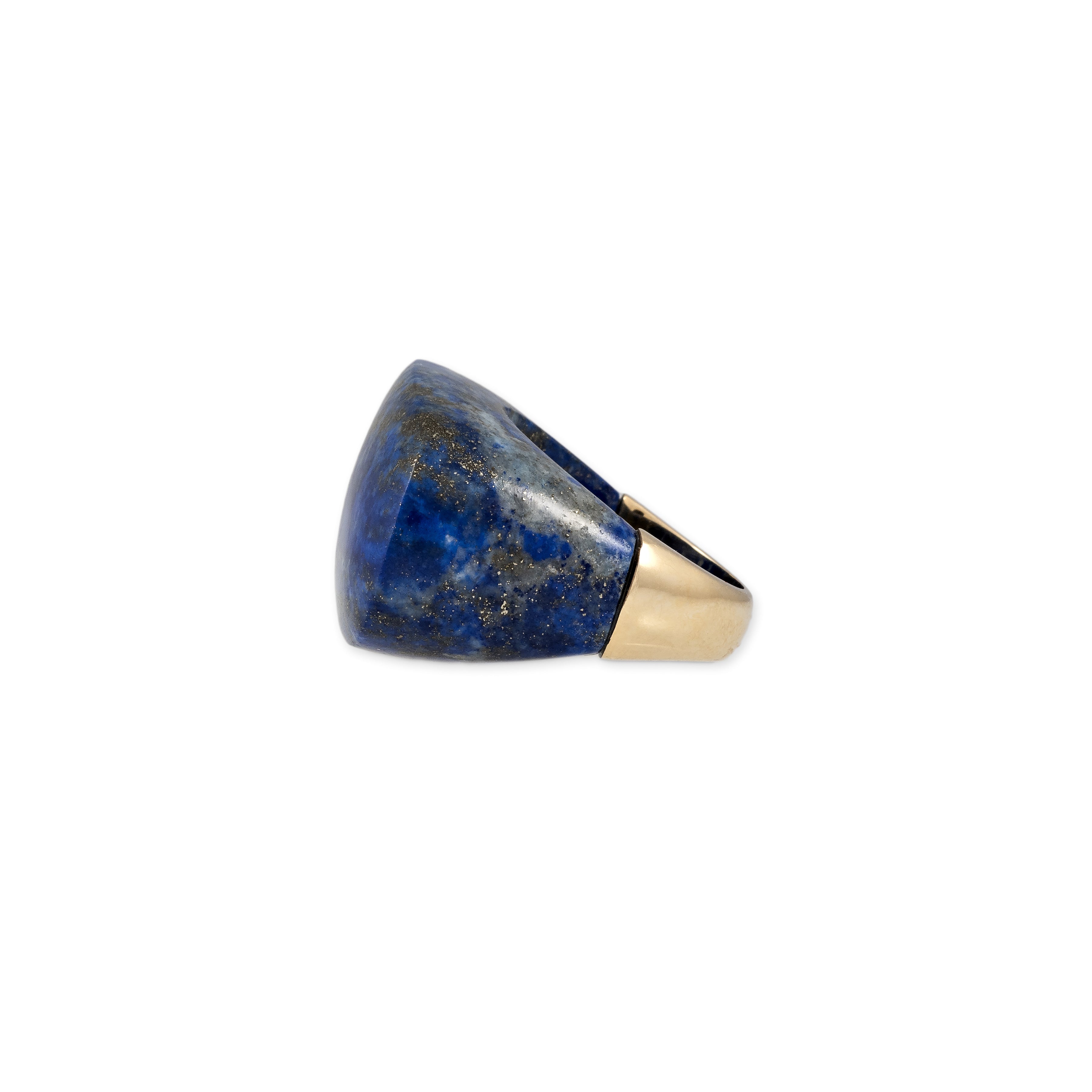 LARGE FREEFORM LAPIS RING