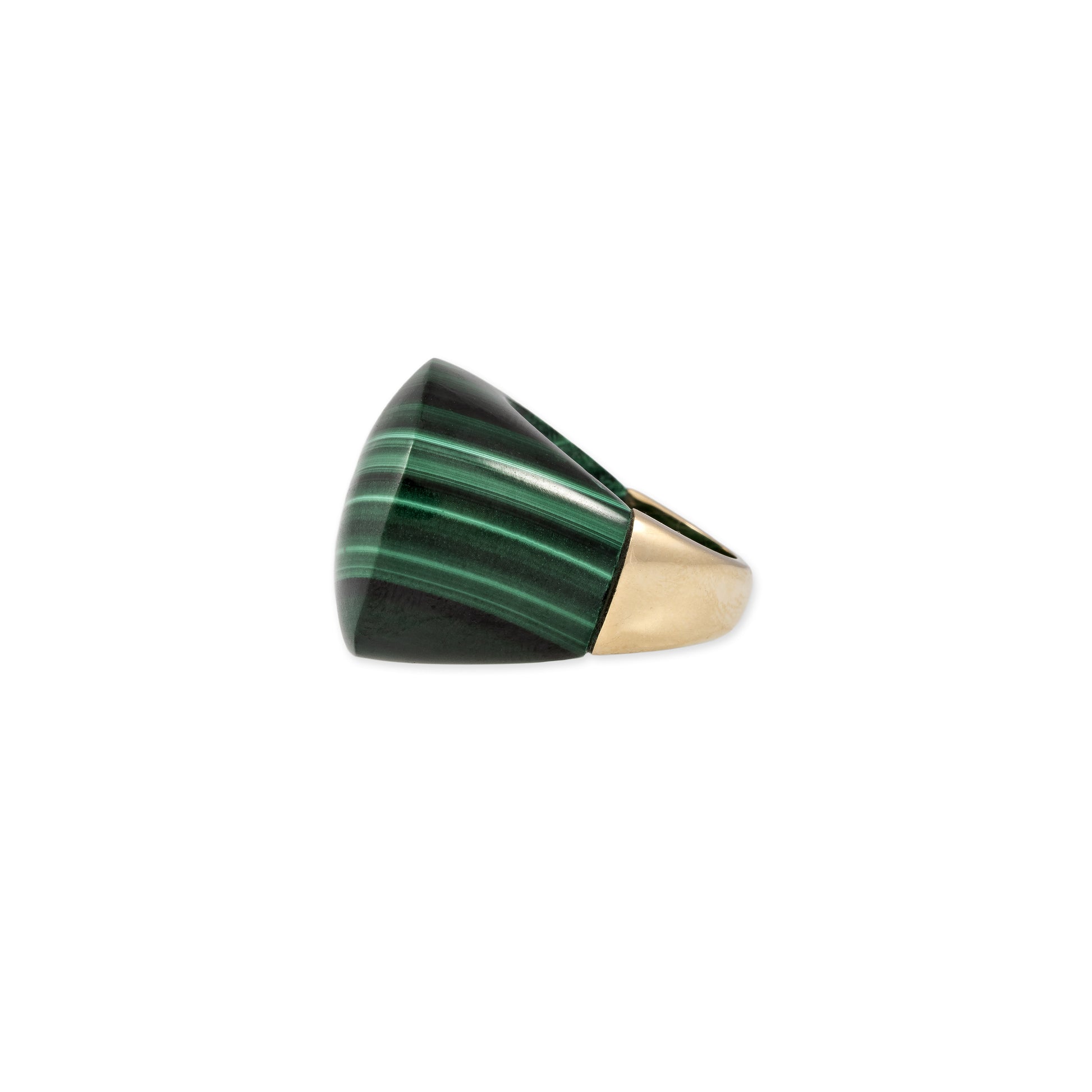 Large Freeform Malachite Ring