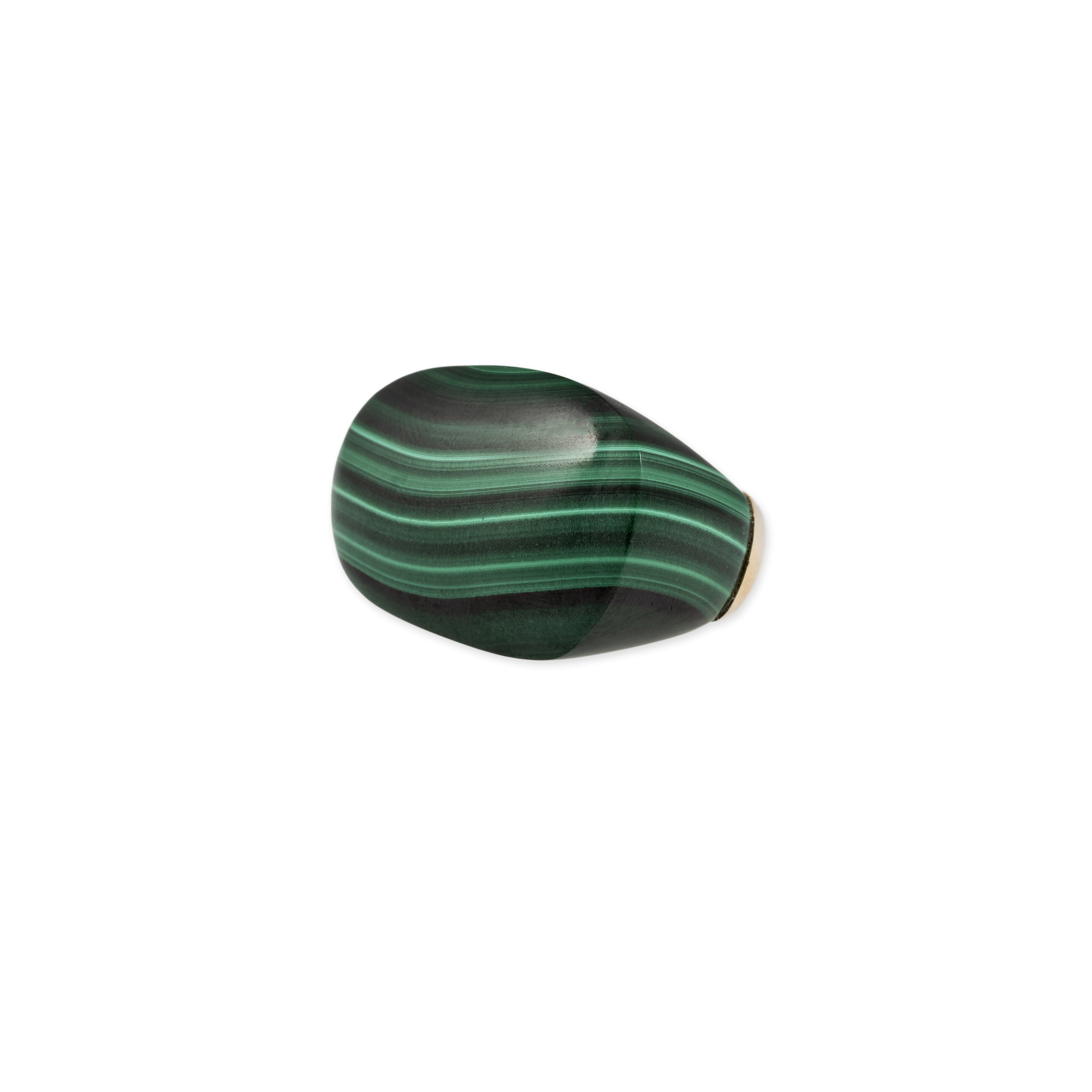 LARGE FREEFORM MALACHITE RING