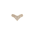 Large Graduated Pave V Pinky Ring