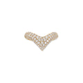 Large Graduated Pave V Ring