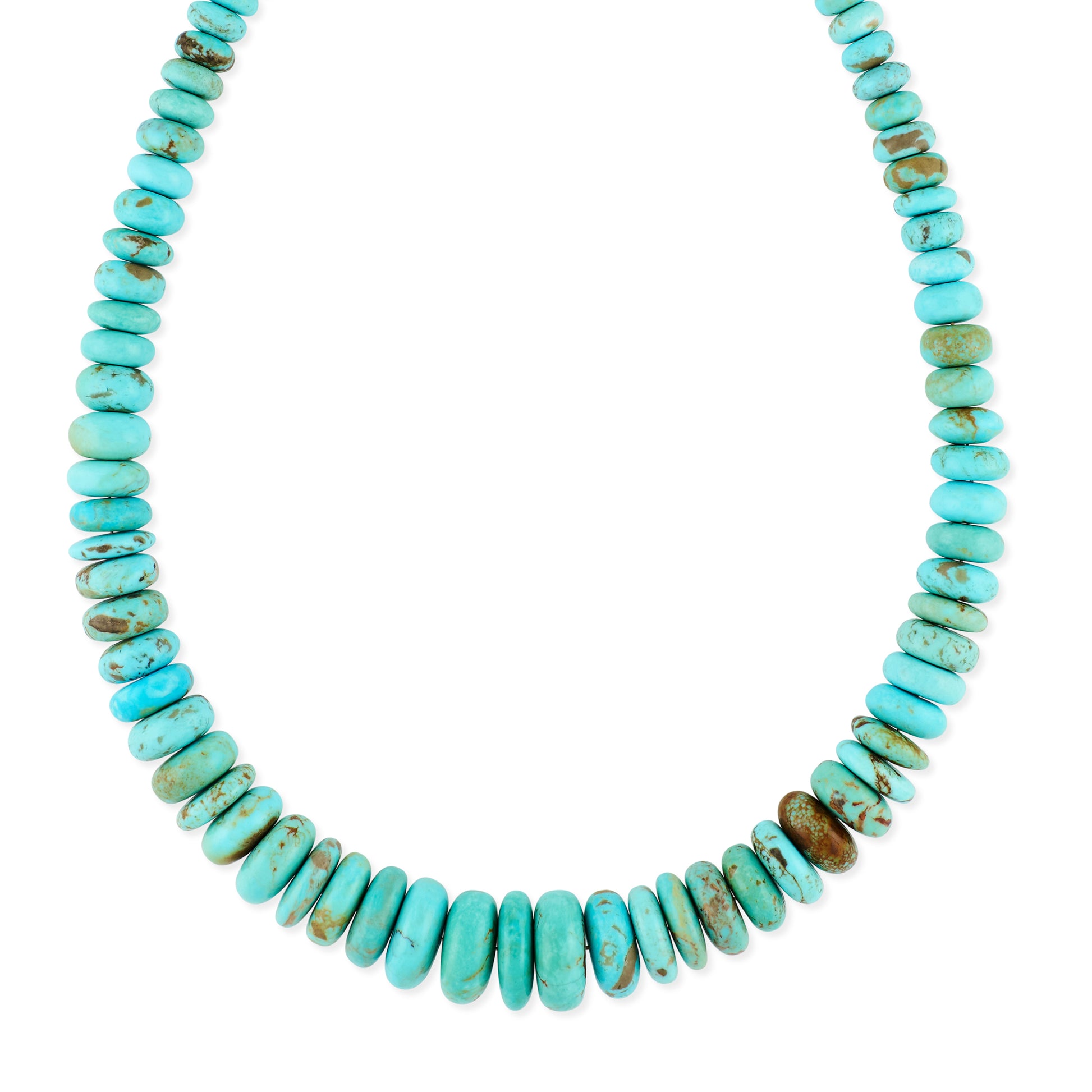 Large Graduated Turquoise Beaded Necklace
