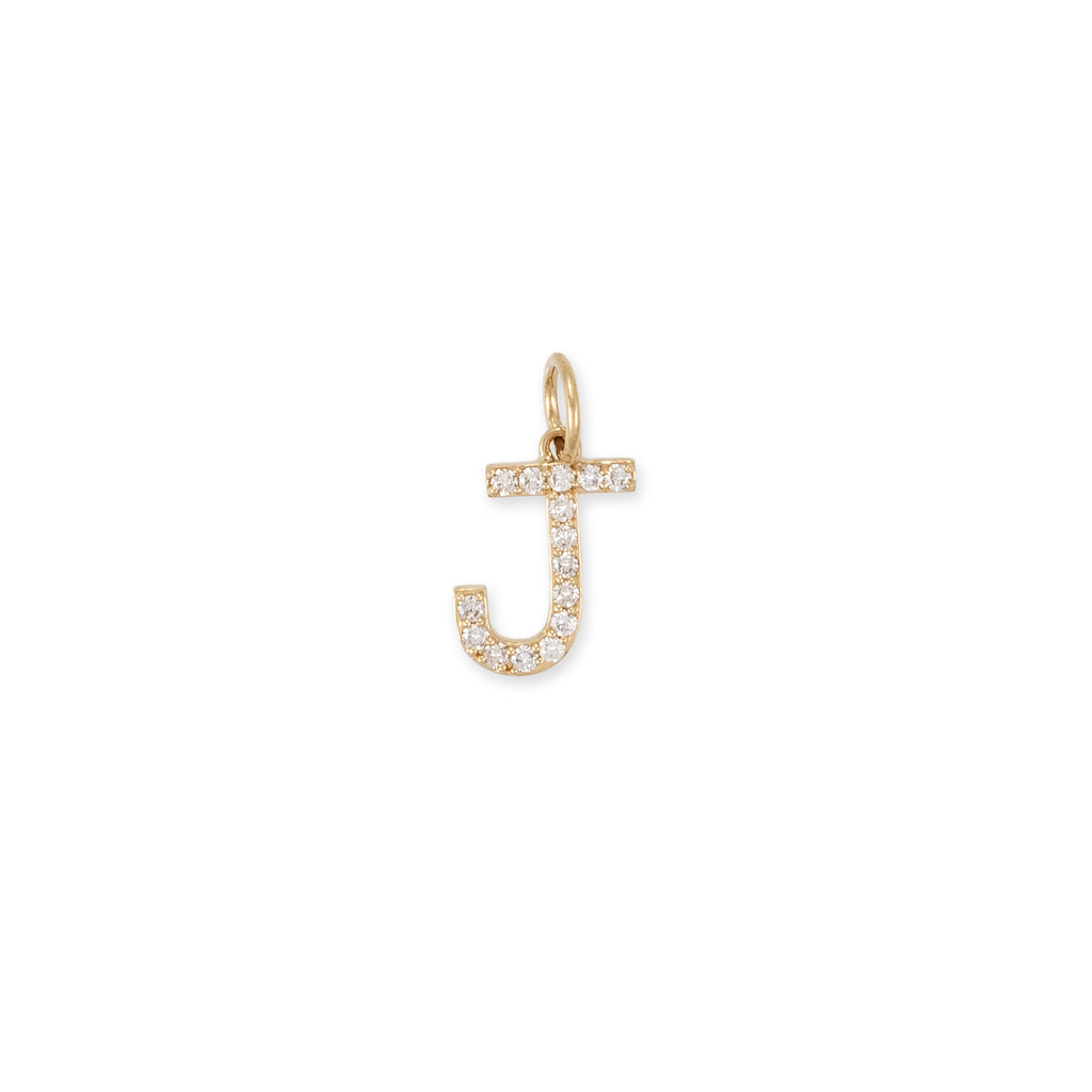 Pave Diamond Initial Charm
