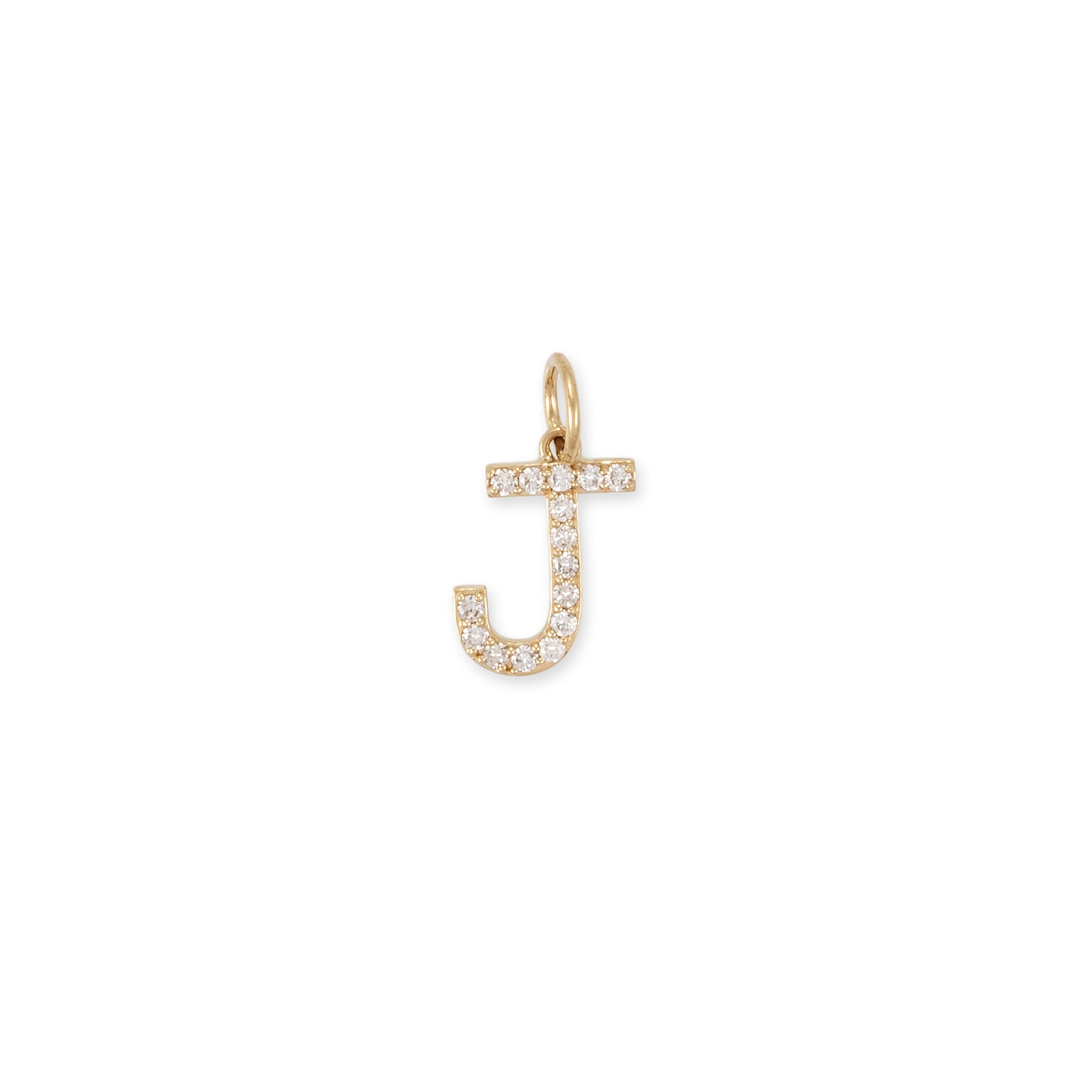 Pave Diamond Initial Charm