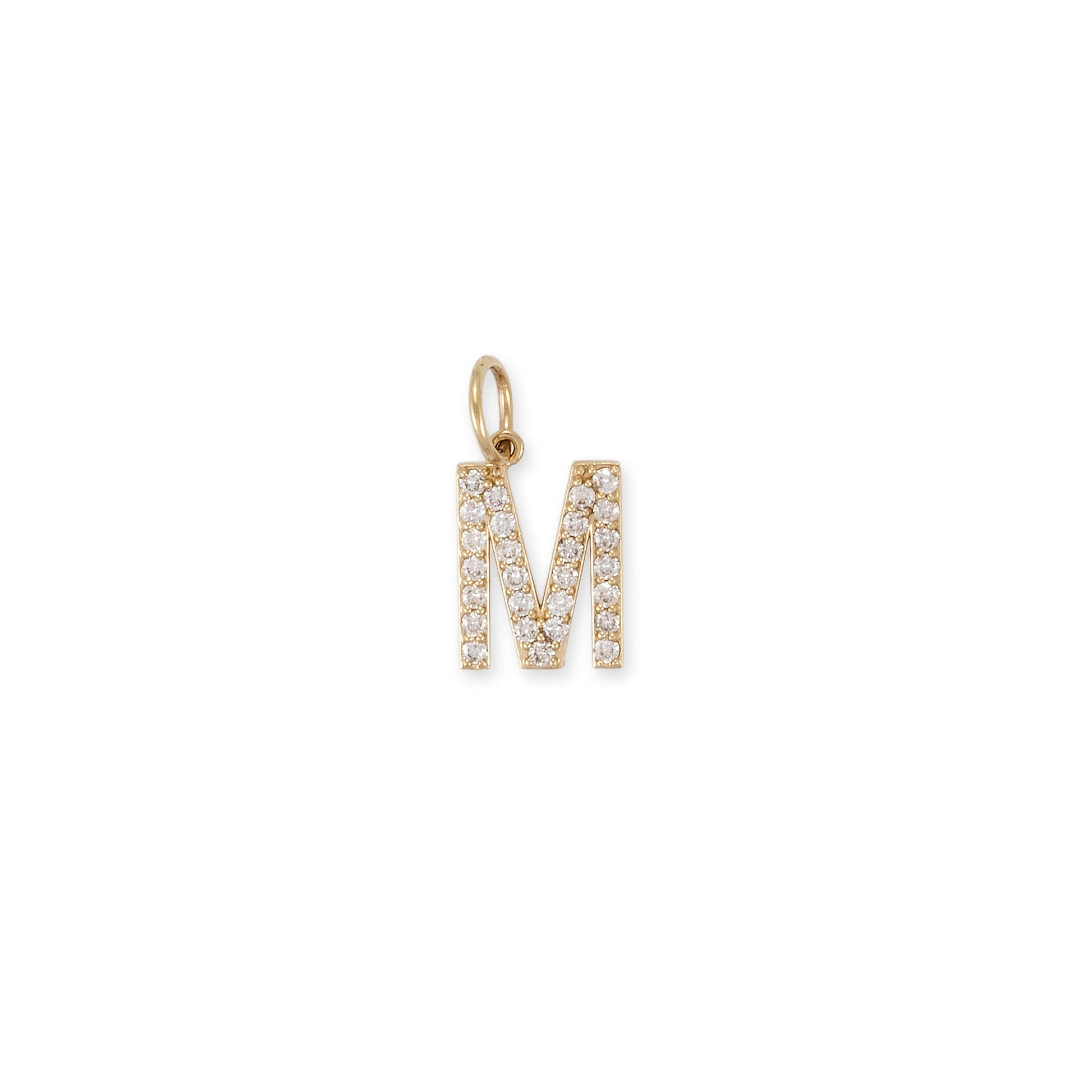 Pave Diamond Initial Charm