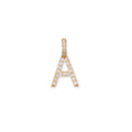 Pave Diamond Initial Charm with Pave Bail