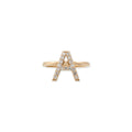 Pave Diamond Initial Ring A