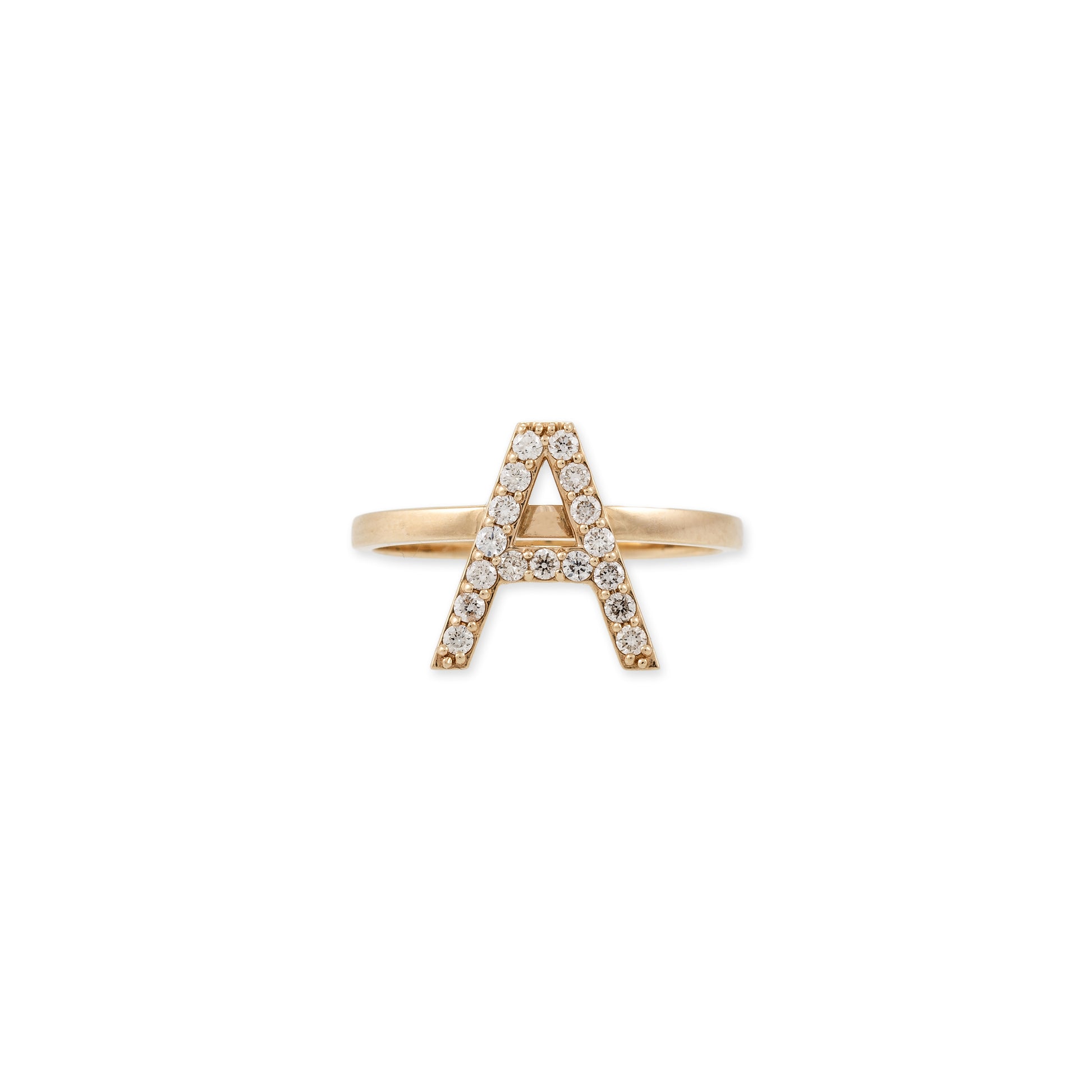 PAVE DIAMOND INITIAL RING
