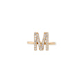 Pave Diamond Initial Ring M